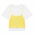 T-SHIRT BIANCA CON TOP EFFETTO MAGLIA (27)