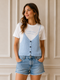 T-SHIRT BIANCA CON TOP EFFETTO MAGLIA (27)