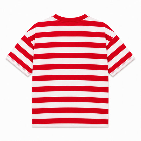 T-SHIRT A RIGHE CON SCRITTA RICAMATA (24)