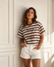 T-SHIRT A RIGHE CON SCRITTA RICAMATA (24)