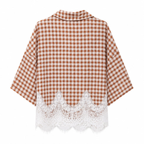 CAMICIA VICHY CON DETTAGLIO IN PIZZO (6)