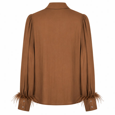 CAMICIA IN VISCOSA CON FIOCCO E DETTAGLI PIUMA (11)