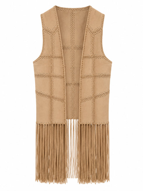 GILET CON FRANGE BOHO CHIC (3)