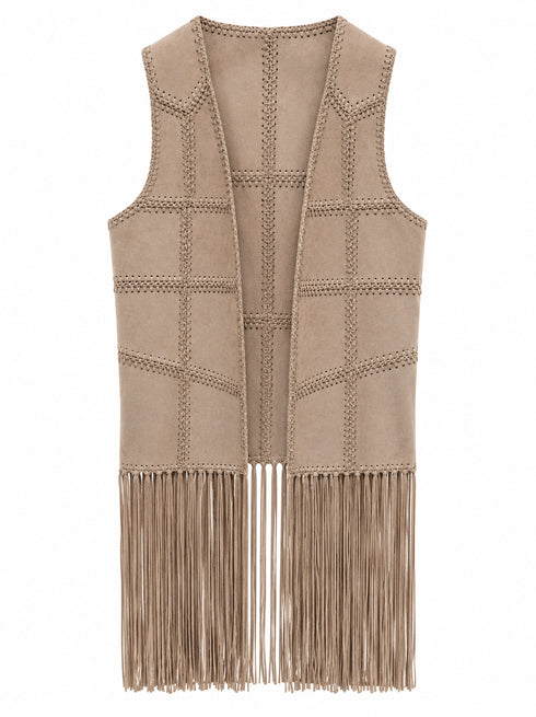 GILET CON FRANGE BOHO CHIC (3)