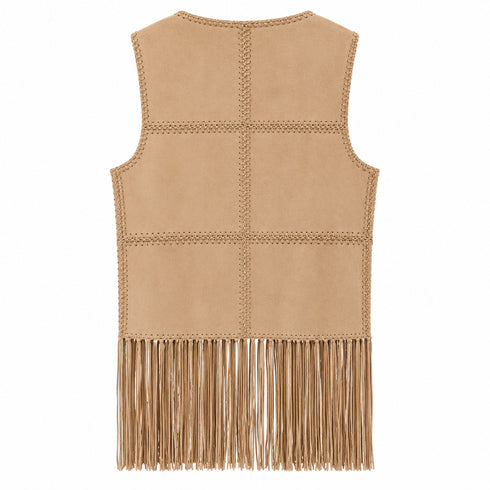 GILET CON FRANGE BOHO CHIC (3)