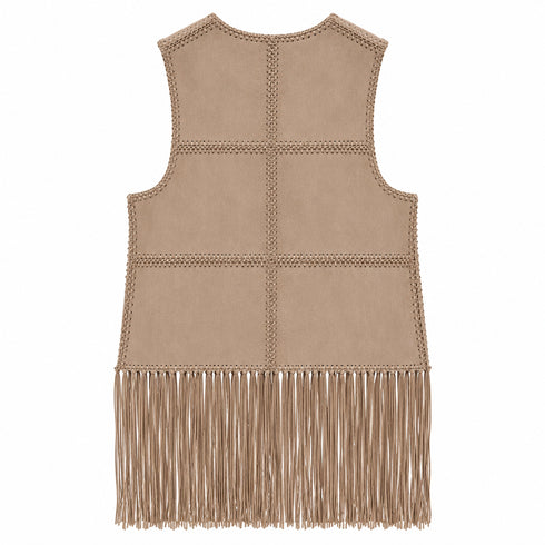 GILET CON FRANGE BOHO CHIC (3)
