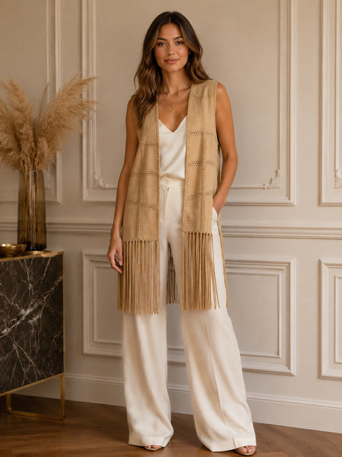 GILET CON FRANGE BOHO CHIC (3)