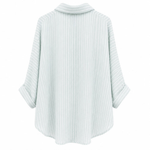 CAMICIA OVERSIZE A RIGHE CON NODO (19)