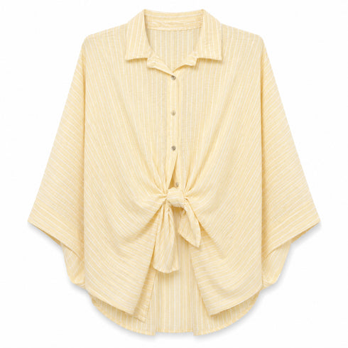 CAMICIA OVERSIZE A RIGHE CON NODO (19)