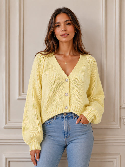 HAVEONE-CARDIGAN CON BOTTONI GIOIELLO (1)