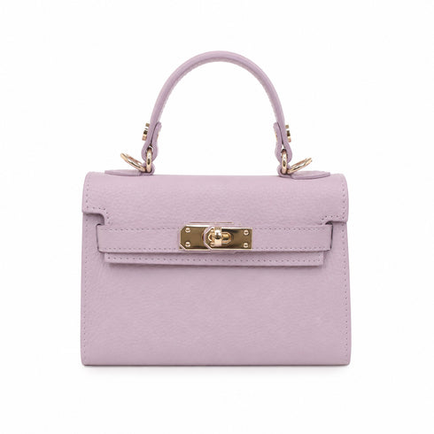 BORSA MINI HANDLE NERA CON CHIUSURA ORO (127)