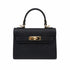 BORSA MINI HANDLE NERA CON CHIUSURA ORO (127)