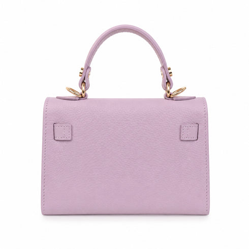 BORSA MINI HANDLE NERA CON CHIUSURA ORO (127)