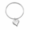 BRACCIALE RIGIDO IN ACCIAIO CON CUORE PENDENTE