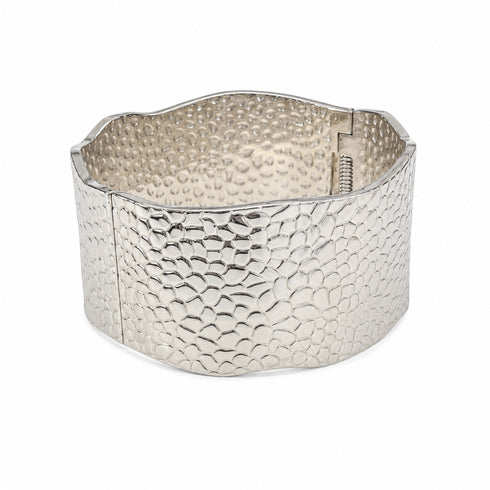 BRACCIALE RIGIDO MARTELLATO IN ARGENTO