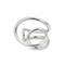 ANELLO SCULTURALE A SPIRALE IN ARGENTO LUCIDO