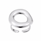 ANELLO SCULTURALE IN METALLO LUCIDO