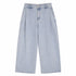 PANTALONE BAGGY IN DENIM CHIARO A VITA ALTA (130)