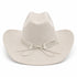 CAPPELLO COWBOY PANNA IN EFFETTO CAMOSCIO CON FASCIA INTRECCIATA