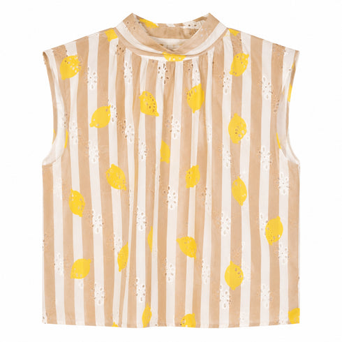 TOP SMANICATO A RIGHE CON STAMPA LIMONI (20)