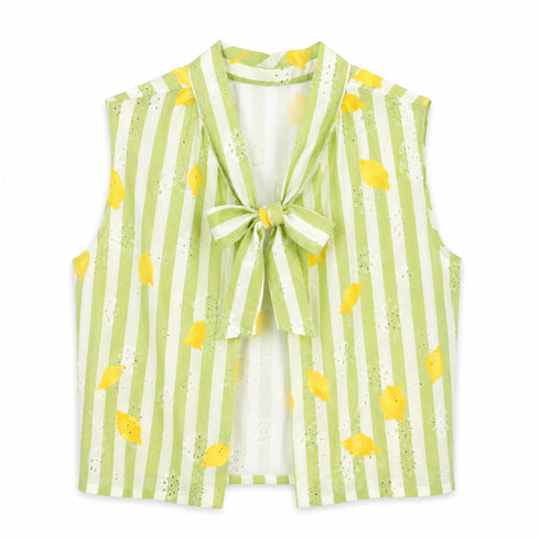 TOP SMANICATO A RIGHE CON STAMPA LIMONI (20)