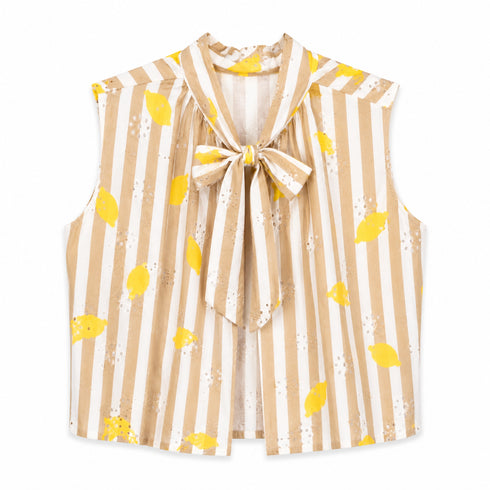 TOP SMANICATO A RIGHE CON STAMPA LIMONI (20)