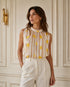 TOP SMANICATO A RIGHE CON STAMPA LIMONI (20)