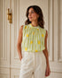 TOP SMANICATO A RIGHE CON STAMPA LIMONI (20)