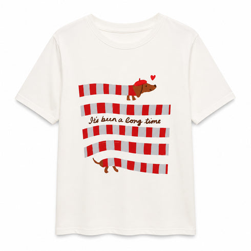 T-SHIRT CON BASSOTTO A RIGHE (150)