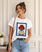 T-SHIRT CON STAMPA BASSOTTO PARIGINO (154)
