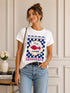 T-SHIRT CON STAMPA PESCE POP E FANTASIA BLU (155)