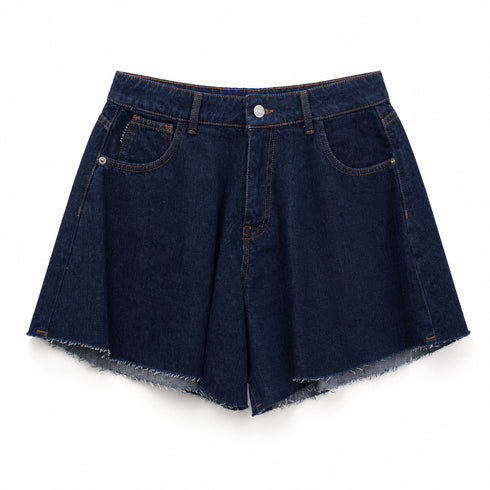 HAVEONE SHORTS A FARFALLA IN DENIM SCURO (143)