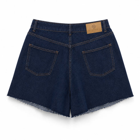 HAVEONE SHORTS A FARFALLA IN DENIM SCURO (143)