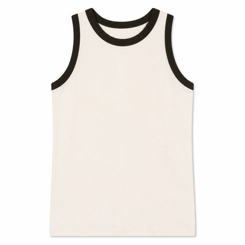 HAVEONE TOP CANOTTIERA CON PROFILI A CONTRASTO (141)