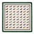 FOULARD IN SETA CON STAMPA BASSOTTI E BORDO VERDE