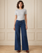 JEANS PALAZZO A VITA ALTA IN DENIM SCURO (145)