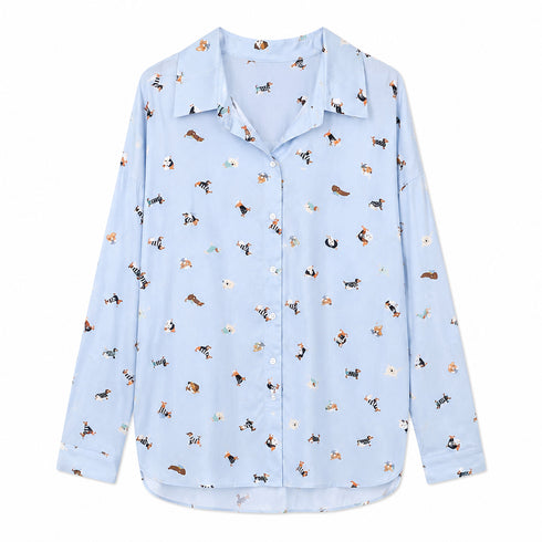 CAMICIA CON STAMPA CAGNOLINI (160)