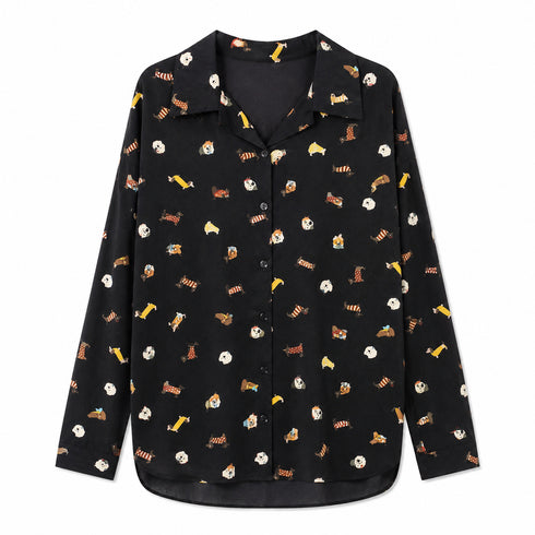 CAMICIA CON STAMPA CAGNOLINI (160)