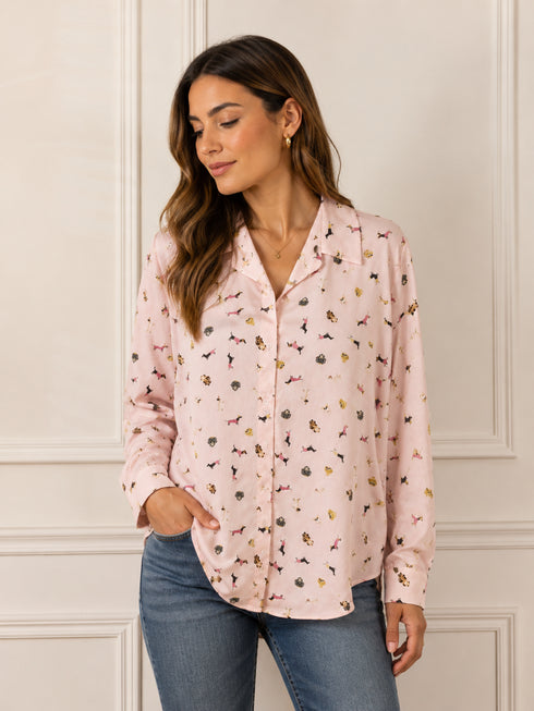 CAMICIA CON STAMPA CAGNOLINI (160)