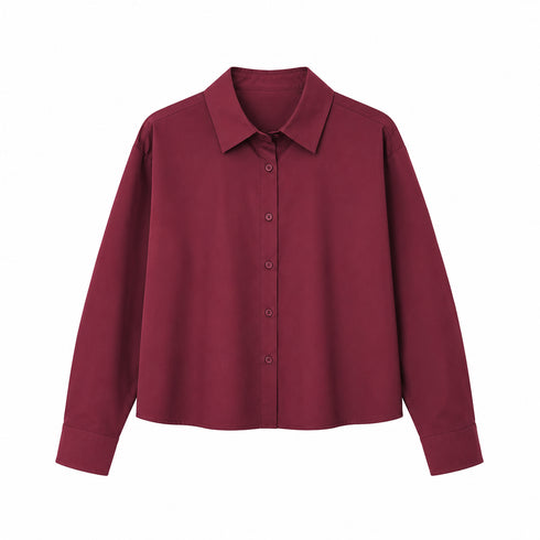 CAMICIA OVER FIT IN COTONE CELESTE (8)
