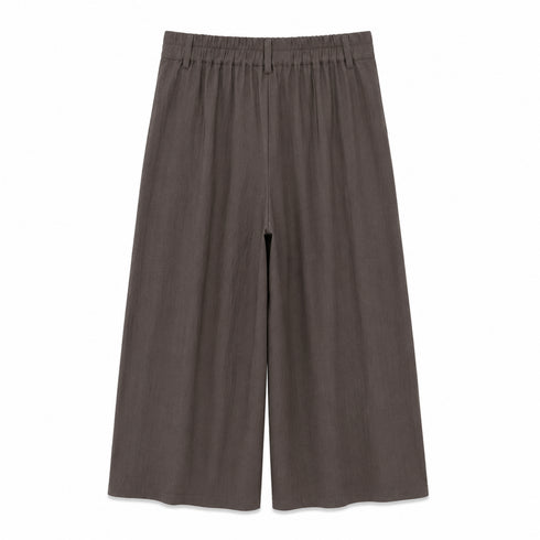 COMPLETO GILET E PANTALONE PALAZZO IN VISCOSA MARRONE (160)