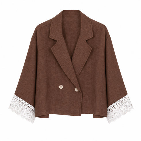 COMPLETO BLAZER CON PIZZO A CONTRASTO (168)