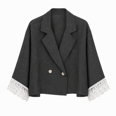 COMPLETO BLAZER CON PIZZO A CONTRASTO (168)