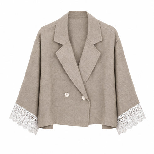 COMPLETO BLAZER CON PIZZO A CONTRASTO (168)
