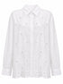 COORDINATO CAMICIA E SHORTS IN PIZZO SAN GALLO BIANCO (169)