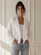CARDIGAN CROCHET BIANCO OVERSIZE (170)