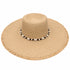 CAPPELLO IN PAGLIA A TESA LARGA CON DETTAGLIO CONCHIGLIE