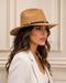 CAPPELLO WESTERN IN PAGLIA INTRECCIATA CON FASCIA DECORATIVA