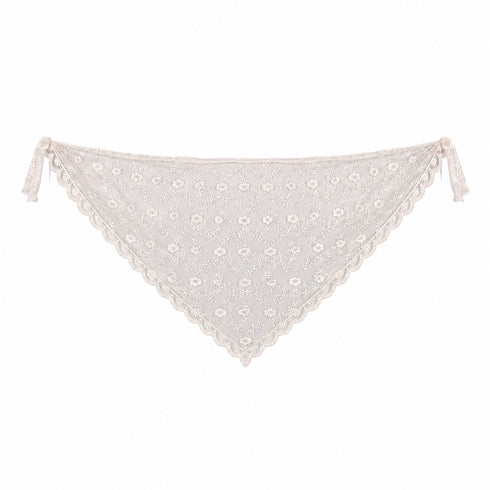 FOULARD PIZZO FLOREALE SEMITRASPARENTE ANNODATO