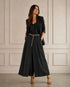 PANTALONE PALAZZO IN COTONE AMPIO CON CINTURA (175)